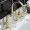 Kingston Brass Whitaker Industrial Style Bridge Bathroom Faucet W/ Pop-Up Drain, Brass KS2172KL - alternate 6
